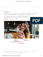 Chipotle creates a new type of customer loyalty program
