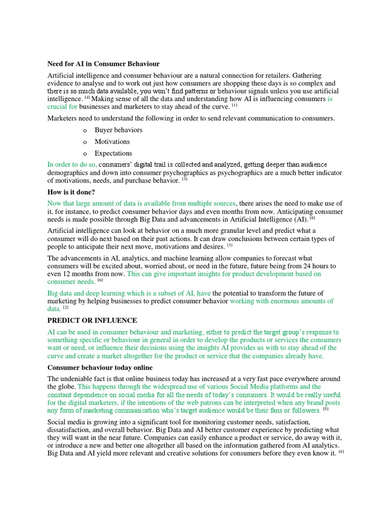 AI's Impact on Consumer Behavior Analysis | PDF | Artificial ...