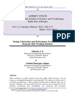 Design, Fabrication and Performance Evaluation of a Domestic Dish Washing Machine.pdf