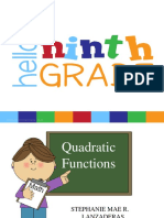 Grade 9 - Quadratic Functions