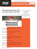 Personal Branding - How To Go From Zero To Hero in No Time