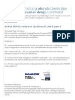 Mempelajari Tentang Alat-Alat Berat Dan Ilmu Yang Berkaitan Dengan Otomotif - KUPAS TUNTAS Komatsu Excavator PC200-8 Parts 1 PDF