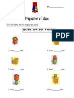 Preposition of place pretest