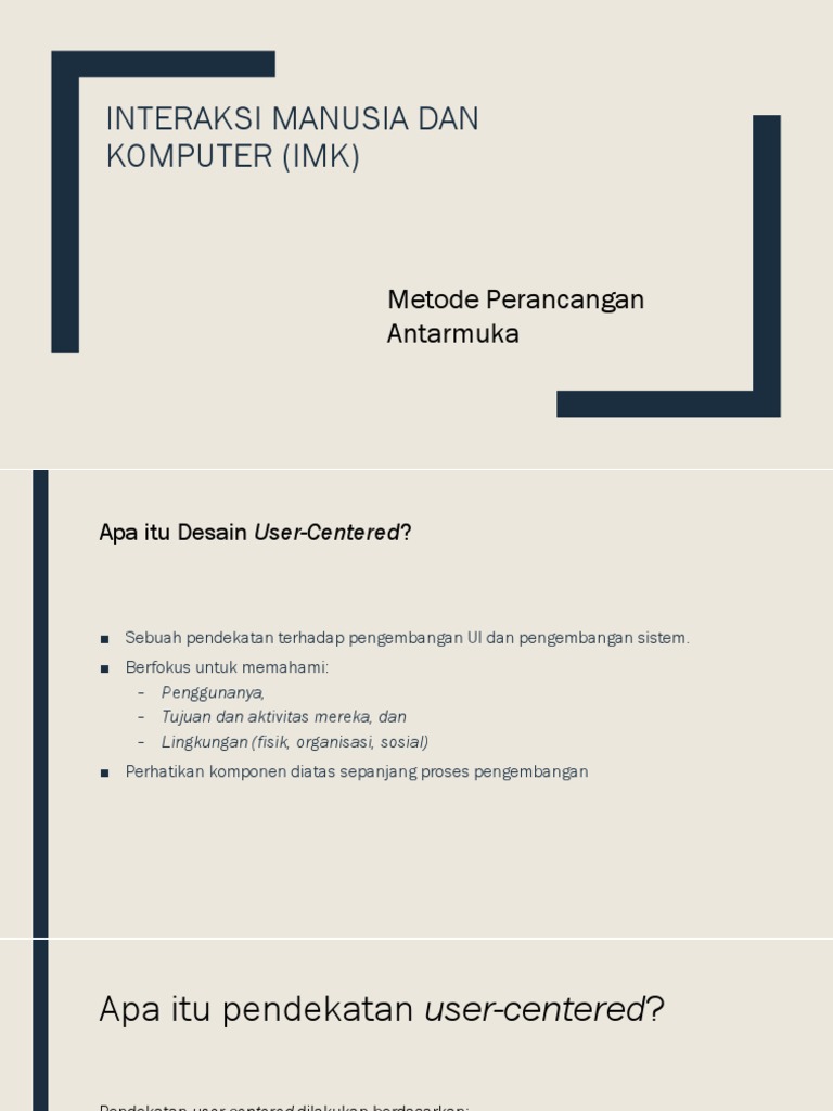 Metode Desain User-Centered IMK | PDF | Seni