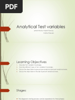 Analytical Test Variables