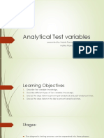 Analytical Test Variables