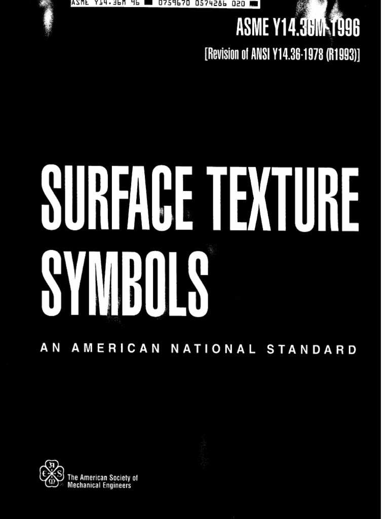 ASME Y14.36 Surface Finish Symbols | PDF
