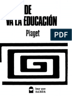 A Donde Va La Educacion Piaget