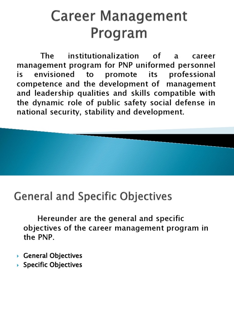 PNP Career Management Program Overview | PDF | Government | Business