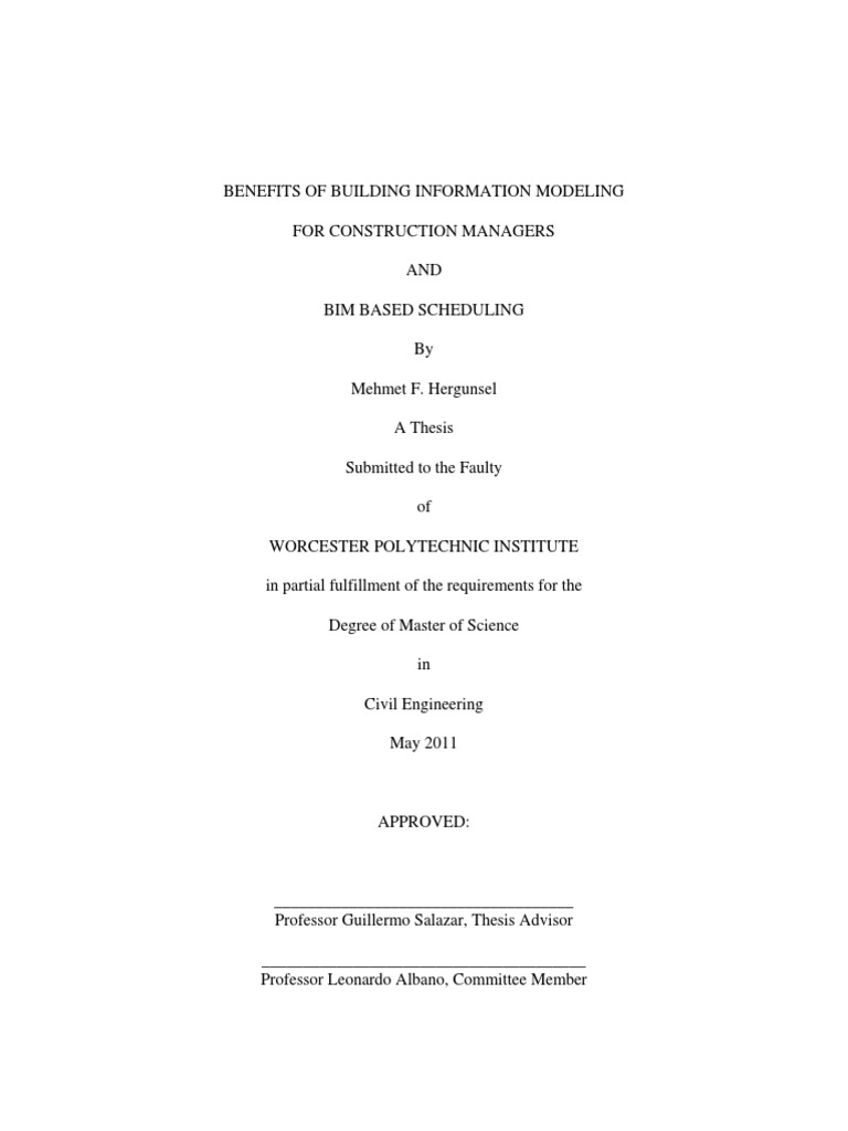 MHergunsel Thesis BIM PDF | PDF | Building Information Modeling ...