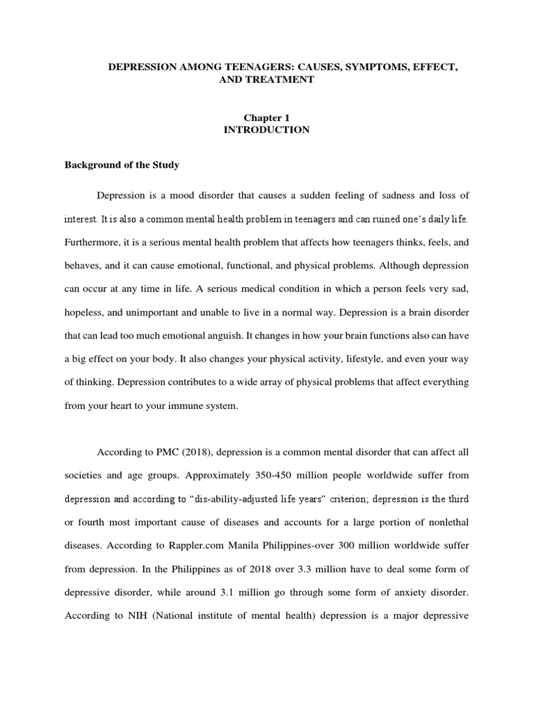 Research proposal paper on childhood depression image