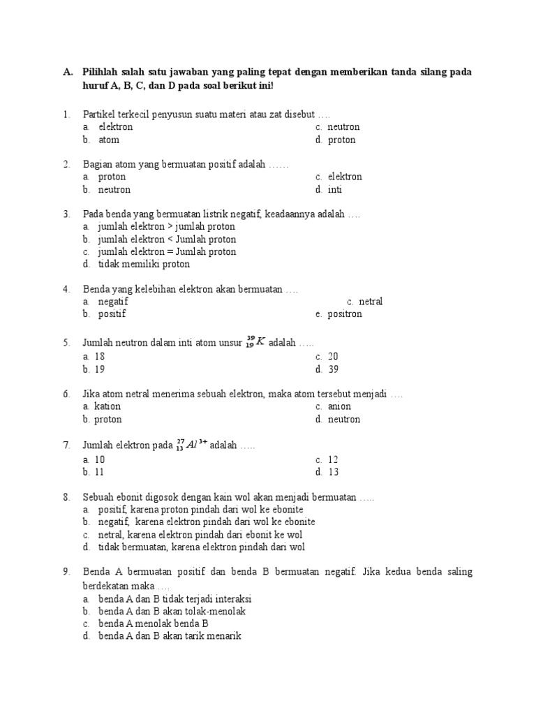 Latihan Soal Fisika Kelas 9