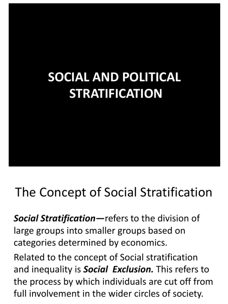 Social and Political Stratification | PDF | Social Stratification | Social  Mobility
