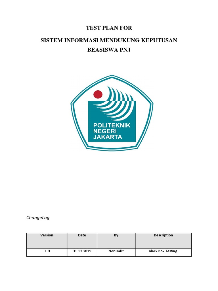 Rencana Pengujian Website Beasiswa PNJ | PDF