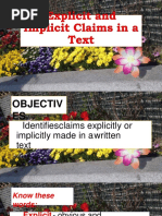 Explicitandimplicitclaimsinatext