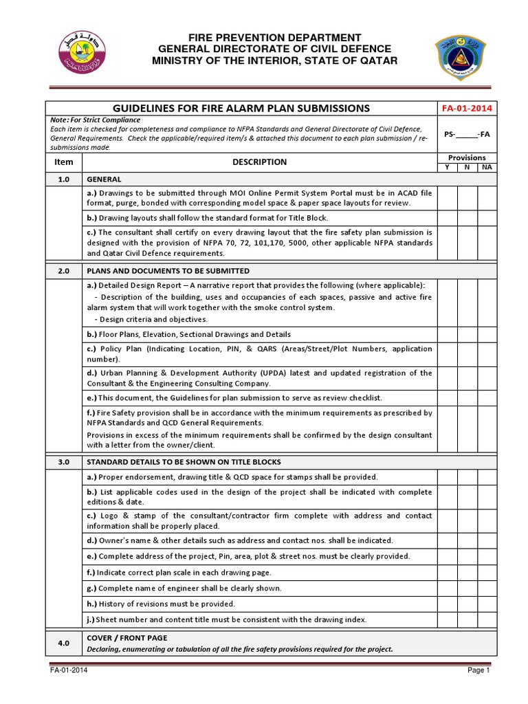 Checklist CIVIL DEFENCE NFPA FA PDF | PDF | Fire Safety | Elevator
