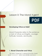 Lesson II The Moral Agent
