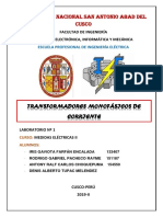 Transformadores monofásicos de corriente