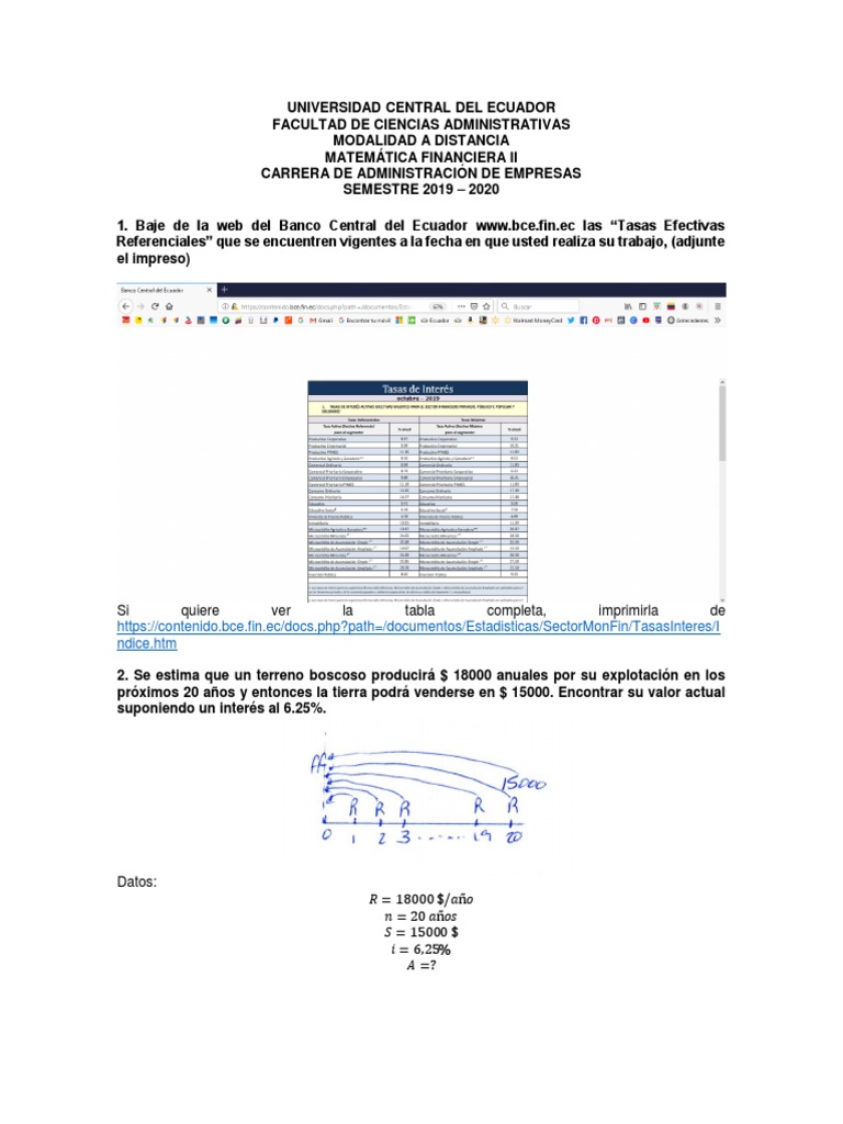 Problemas de Matemática Financiera | PDF | Finanzas Matemáticas | Interés