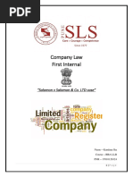 Company Law - Salomon V Salomon & Co. LTD Case