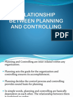 Relationship Between Planning and Controlling