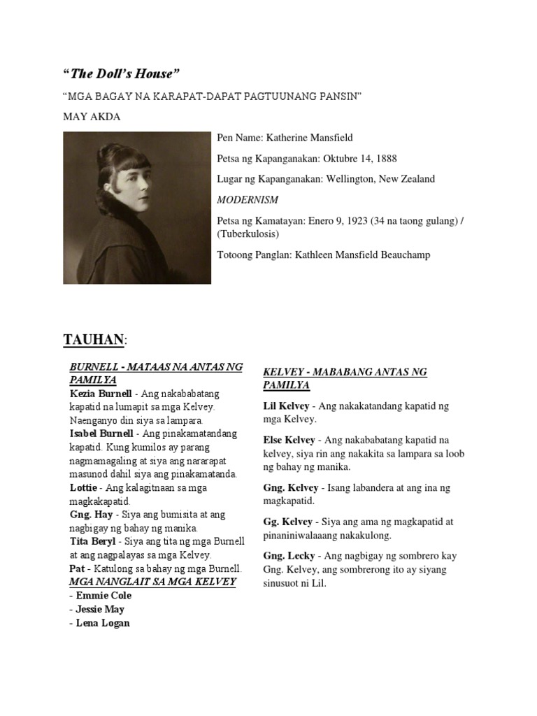 Doll's House (Tagalog Critique) PDF