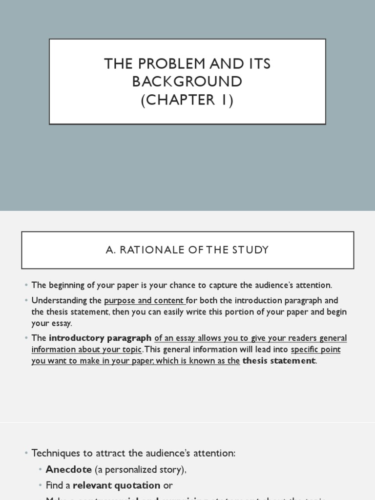 RESEARCH The Problem and Its Background | PDF | Conceptual Framework ...