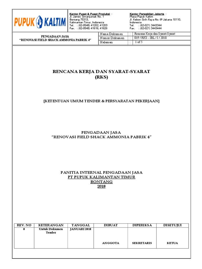 RFQ Id - 019 - RKS Pengadaan Jasa | PDF | Teknologi & Rekayasa