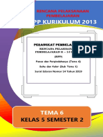 RPP Kelas 5 TEMA 6 ST 1 Lembar