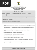 EDUCAÇÃO FÍSICA - PLANO do 6º 2020