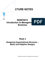 LN3-Designing Organizational Structure - Basic and Adaptive Designs