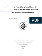 Análisis Cinemático y Condiciones de Deformación en Algunas Zonas de Cizalla Del Complejo Quebradagrande