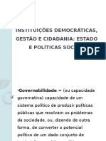 Democracia, cidadania e políticas sociais no Brasil