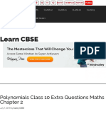 Polynomials Class 10 Extra Questions Maths Chapter 2 - Learn CBSE