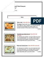 Menu Du 27 Au 31 Janvier