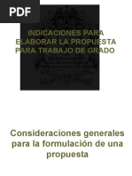 Indicaciones Para Elaborar La Propuesta