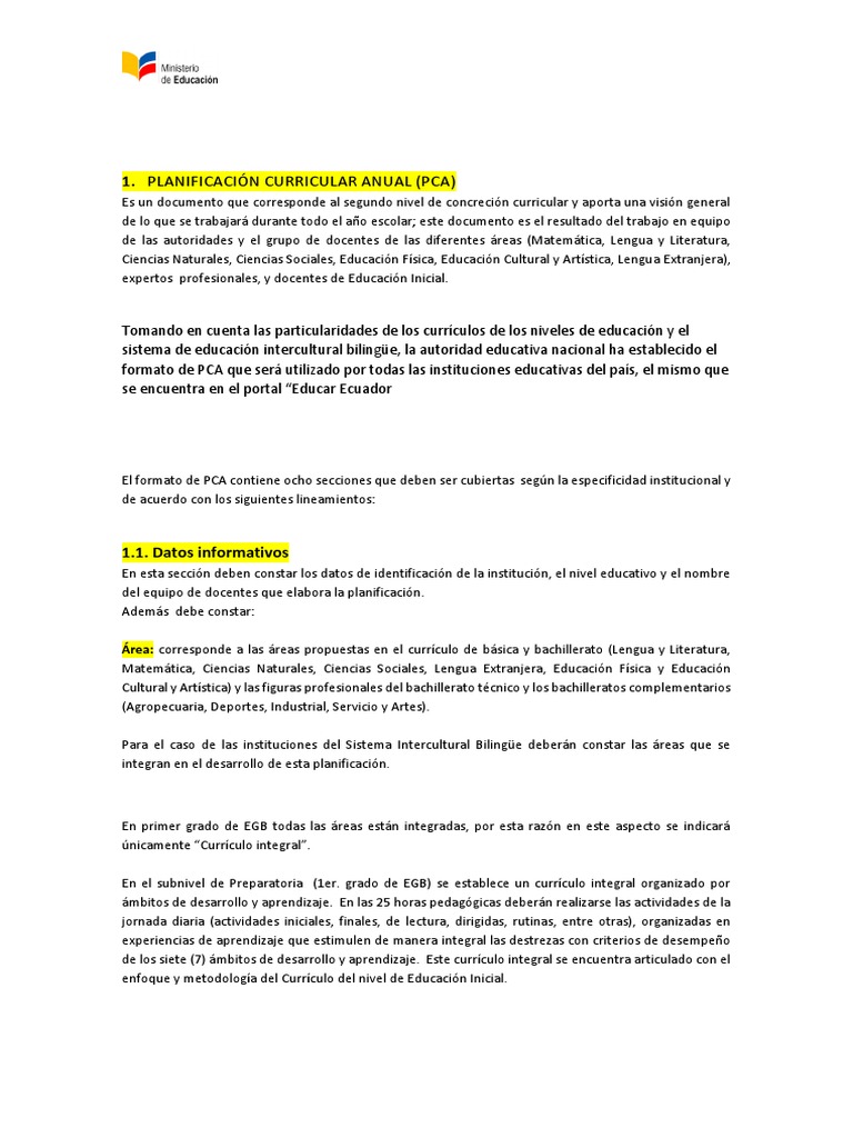 Formato de Planificación Curricular Anual | PDF | Plan de estudios ...