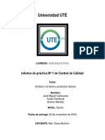 Analisis de Leches y Derivados