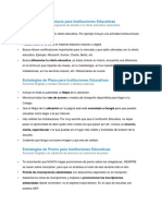 Estrategias de Producto para Instituciones Educativas