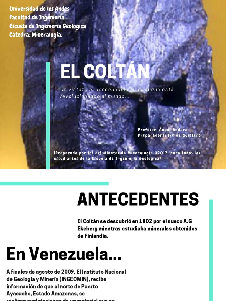 COLTÁN | PDF | Minerales | Mineralogía