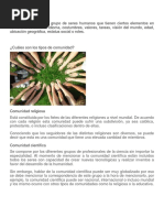 Cuáles son los tipos de comunidad