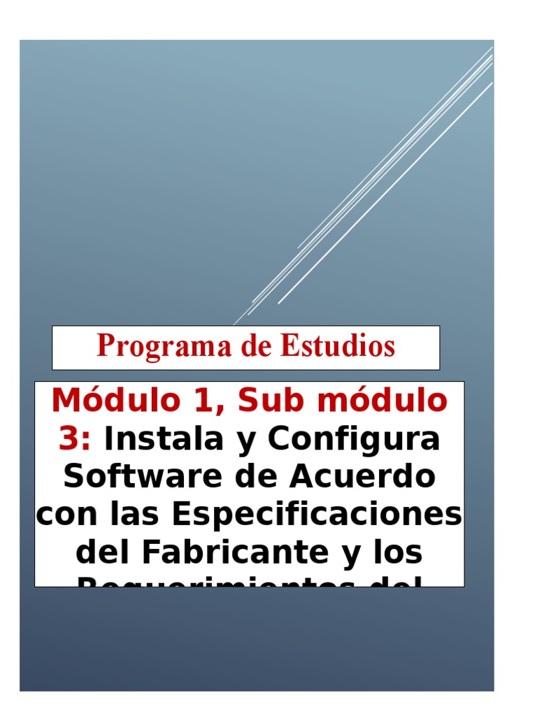 Instalación y Configuración de Software | PDF | Usuario (informática ...