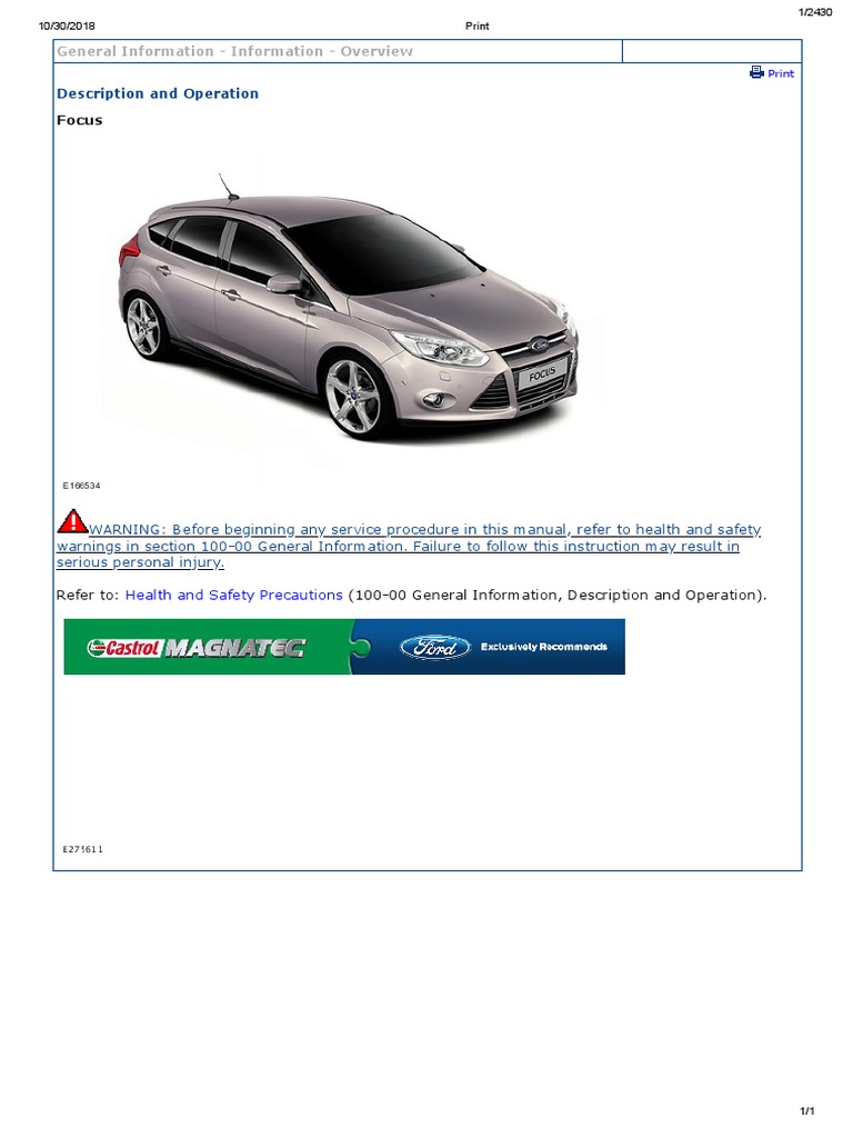 0 1 Manual Reparatii Si Intretinere Ford Focus Pdf Nut Hardware Airbag