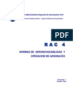 RAC 4 - Normas de Aeronavegabilidad y Operación de Aeronaves