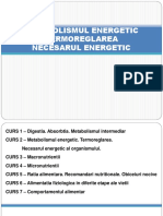 Curs 2 - METABOLISMUL ENERGETIC. TERMOREGLAREA