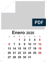 Calendario pared wireo 2020 - A4