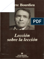Bourdieu, Pierre - Leccion Sobre La Lección