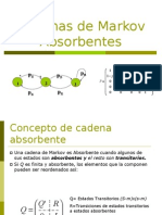 Cadenas de Markov absorbentes y sus aplicaciones en ejemplos