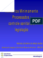 Alimentos Minimamente Processados - Controle Sanitário e Legislação