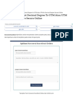 Konversi Koordinat Online Lat Long UTM DMS DD